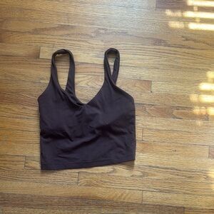 Lululemon Athletica Chocolate Brown Crop Top